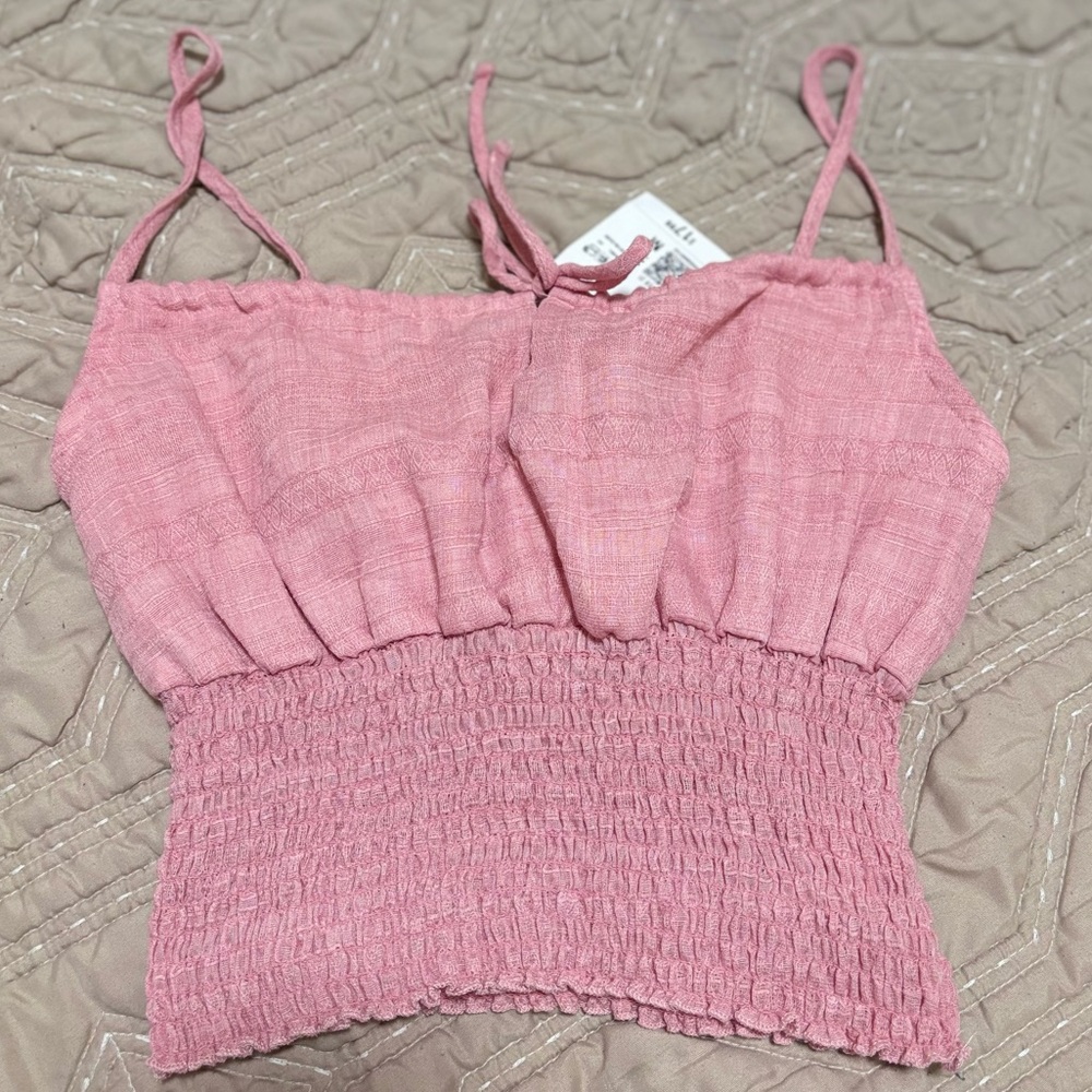 Forever 21 Pink Smocked Camisole